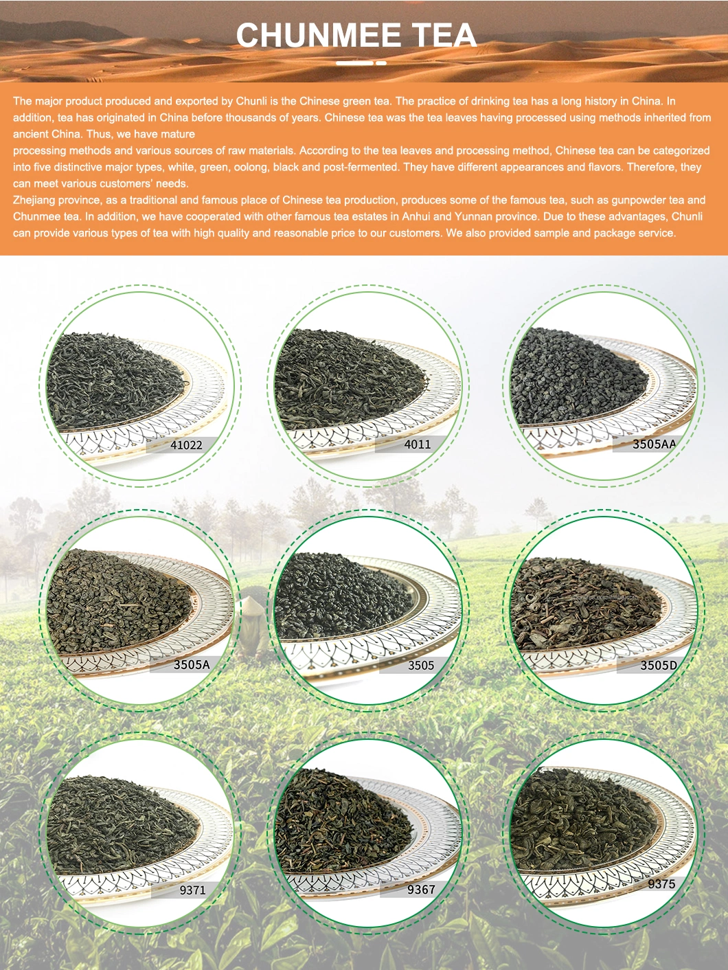 Chinese Organic Slim Detox Herbal Tea Chunmee 9380