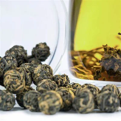 Bolas de té de jazmín orgánico premium con mejores ventas, procesamiento a granel de té verde
